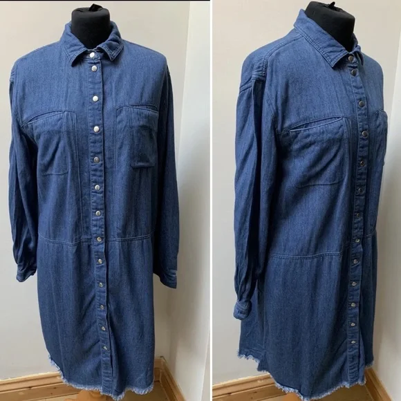 Warehouse ware denim dress size 12 - Picture 1 of 5